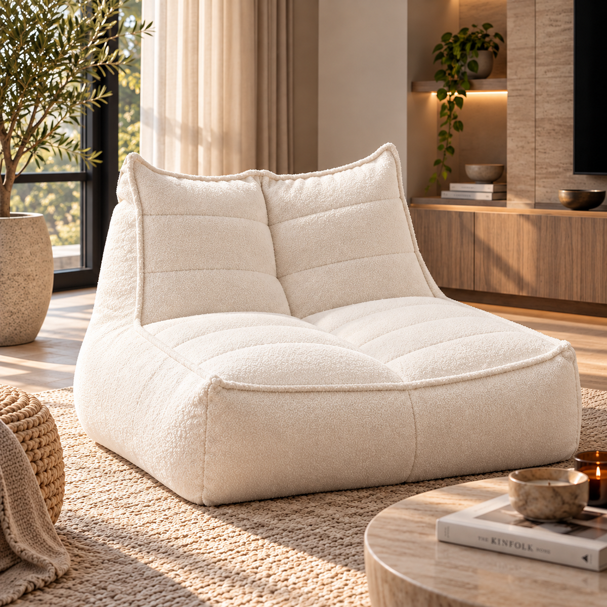 Wagrex - Teddy Stof Zitzak Fauteuil – Lounge Relaxstoel