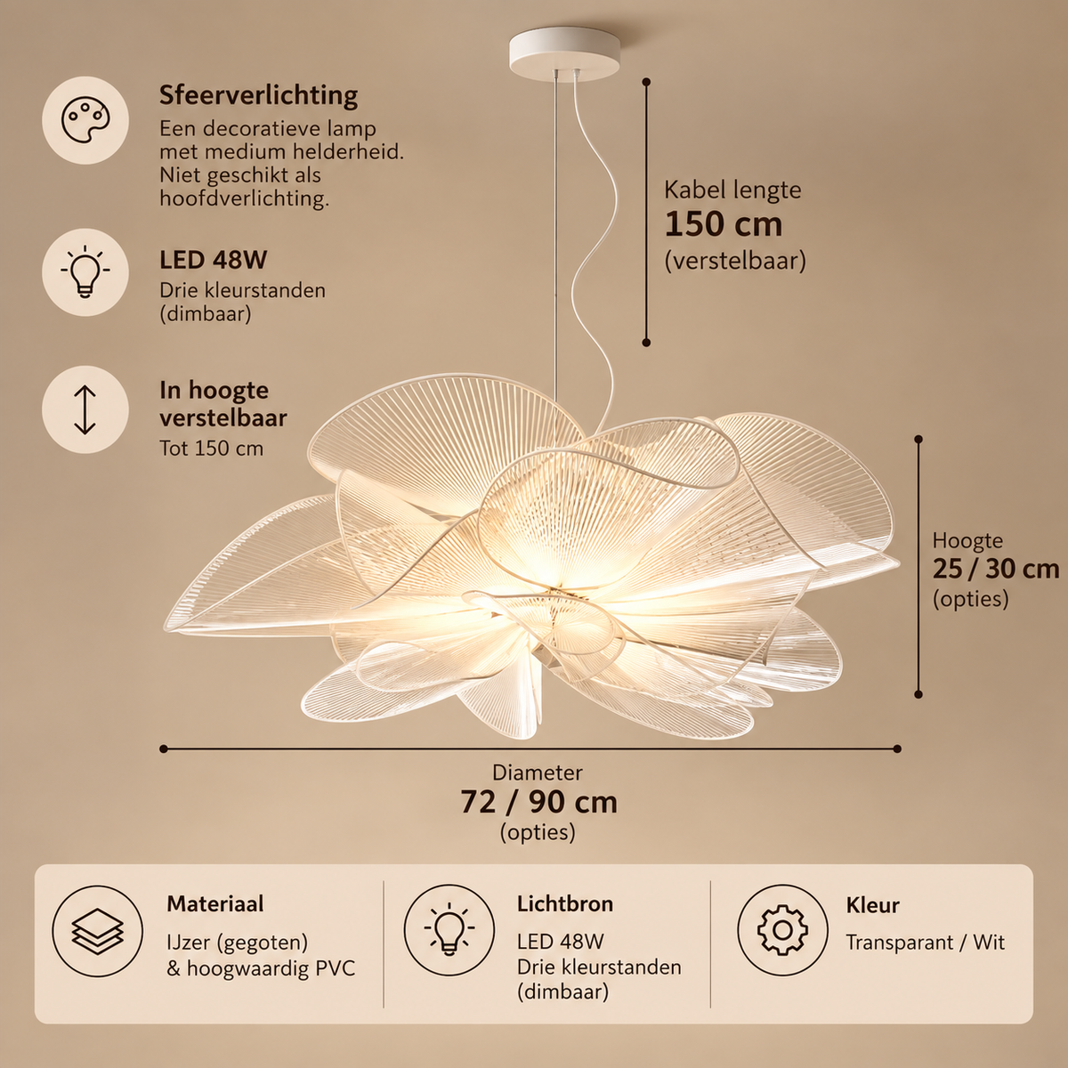 BLOOM - Petal LED Plafondlamp