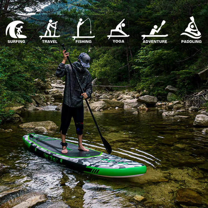 Opblaasbaar supboard met premium accessoires en draagtas