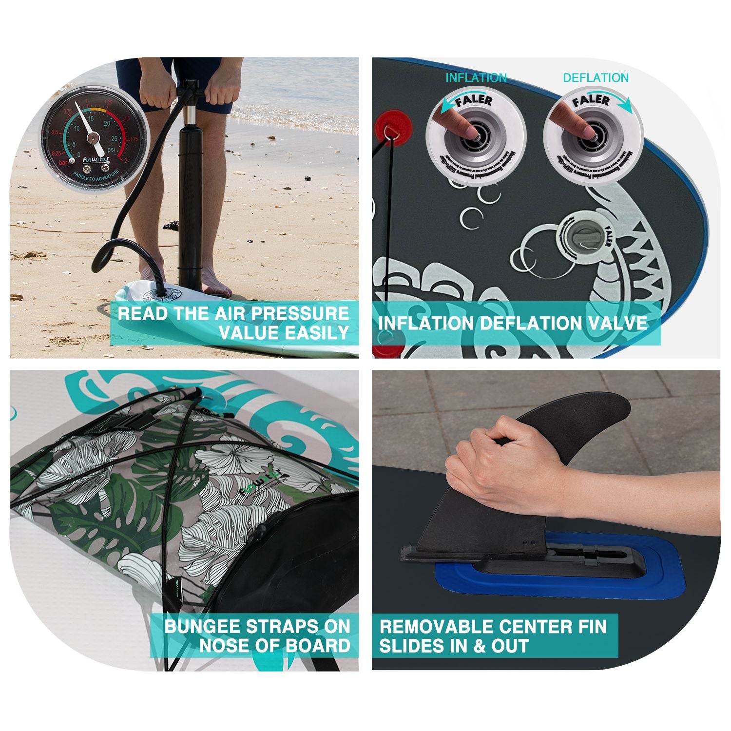 Opblaasbaar supboard met premium accessoires en draagtas