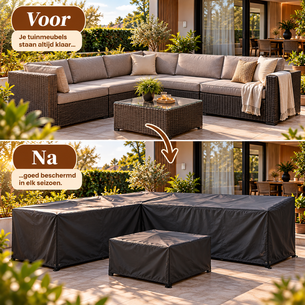 Hoezen voor tuinmeubelen - Op maat gemaakt - Offerte in 1 minuut
