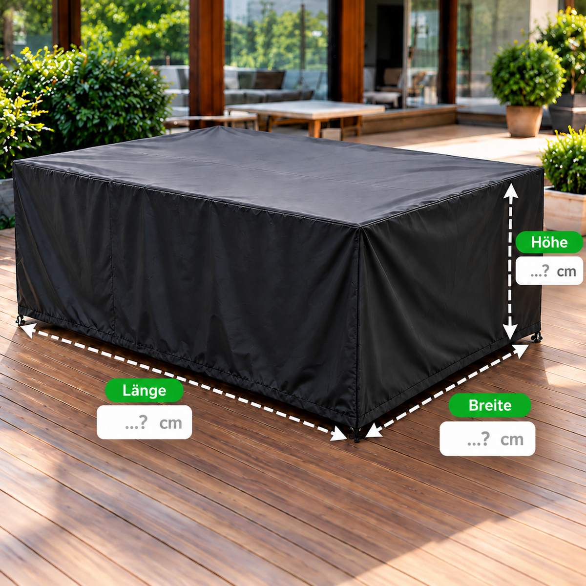 Custom Made Outdoor Furniture Cover L-shape (CALCULATOR) (GER)