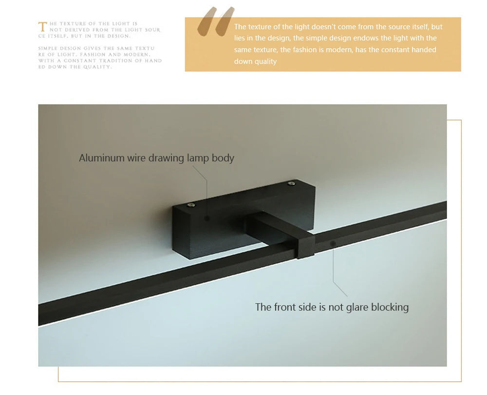 Moderne LED-wandlamp Badkamer make-up licht Lijnlamp voor Badspiegel