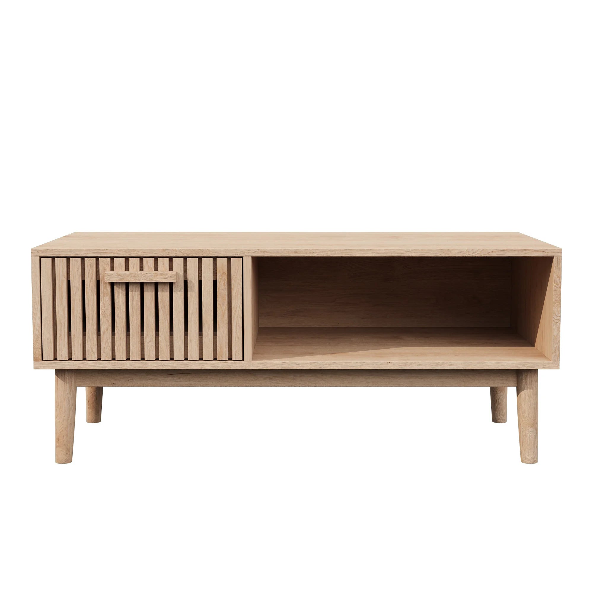 Salontafel van massief hout - Natuurlijke lage bijzettafel voor de woonkamer