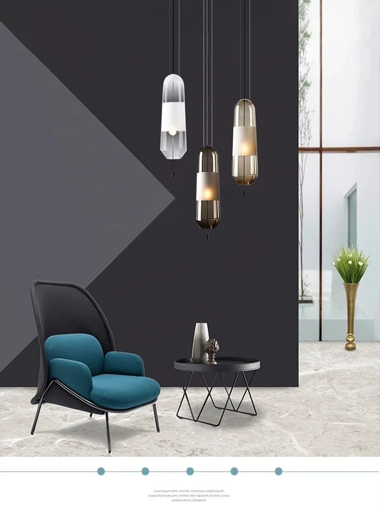 Aurora Glow - Scandinavische hanglamp met amberkleurig glas