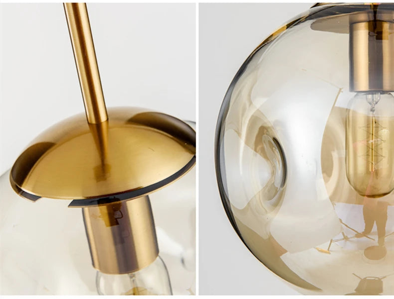 Glazen Bol Hanglamp – Rookgrijs of Amber | Klein & Groot