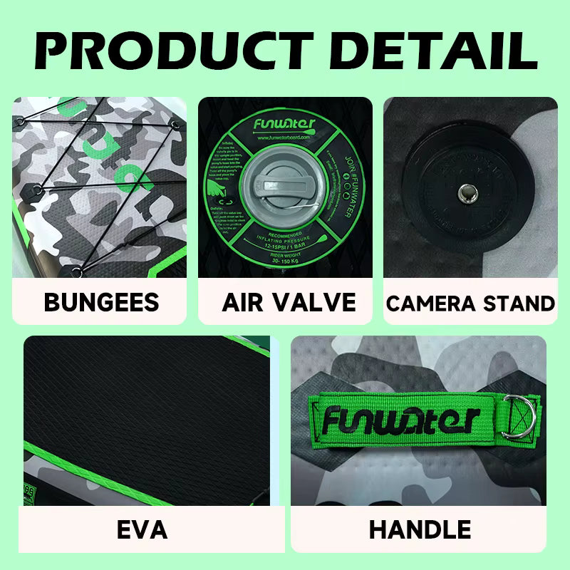 Opblaasbaar supboard met premium accessoires en draagtas