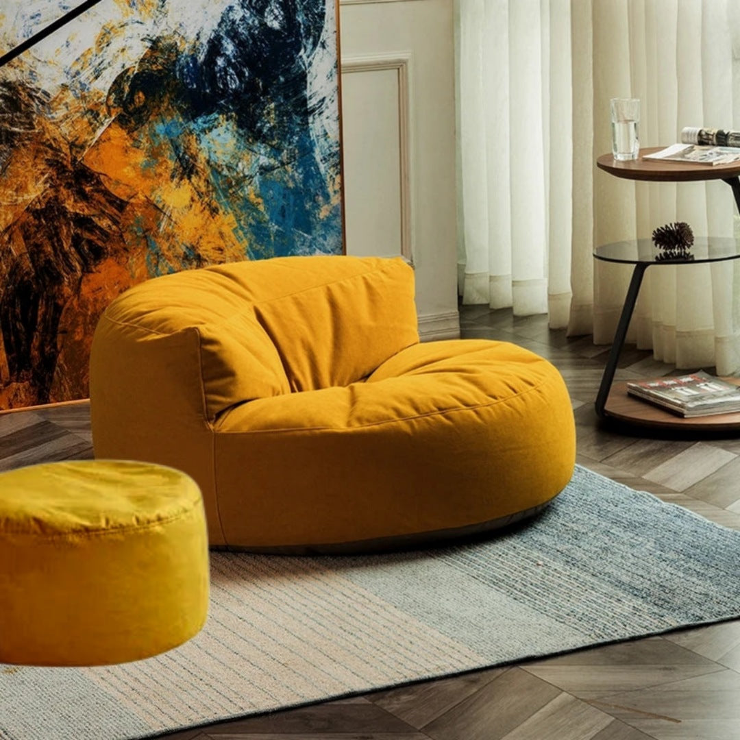 Wagrex - Zitzak Loveseat Zacht Fluwelen Stof