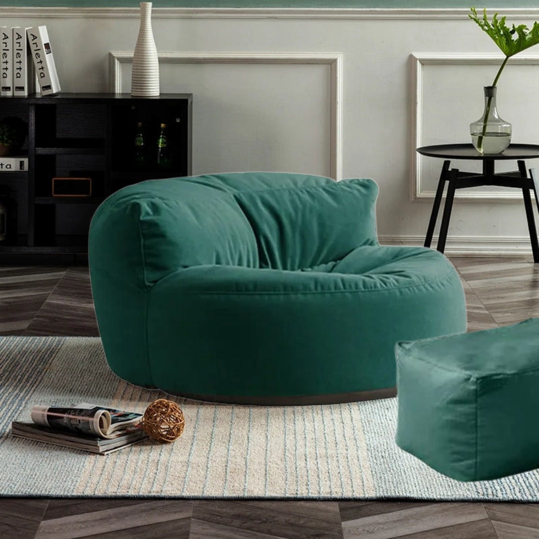 Wagrex - Zitzak Loveseat Zacht Fluwelen Stof