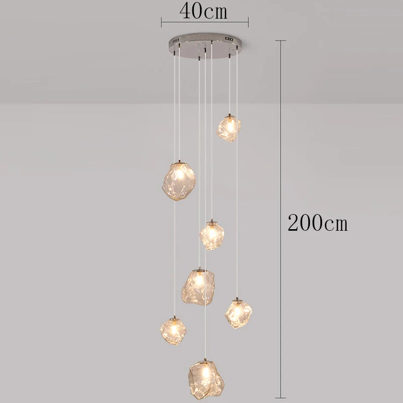 Moderne LED-Ringpendelleuchte – 11 Ringe, dimmbar mit Fernbedienung