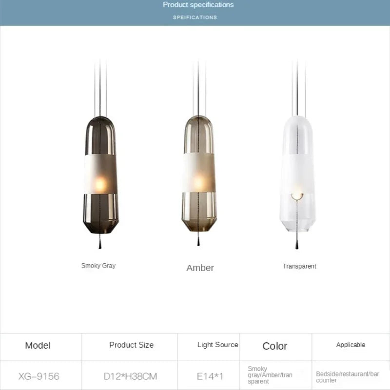 Aurora Glow - Scandinavische hanglamp met amberkleurig glas