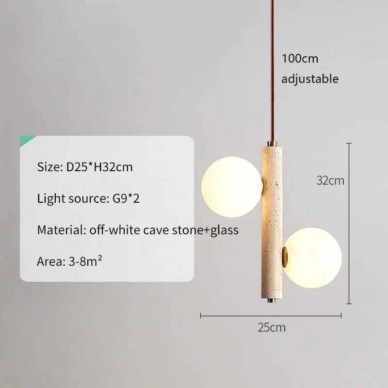 Cave Stone LED Pendant Lamp - Modern Nordic Style