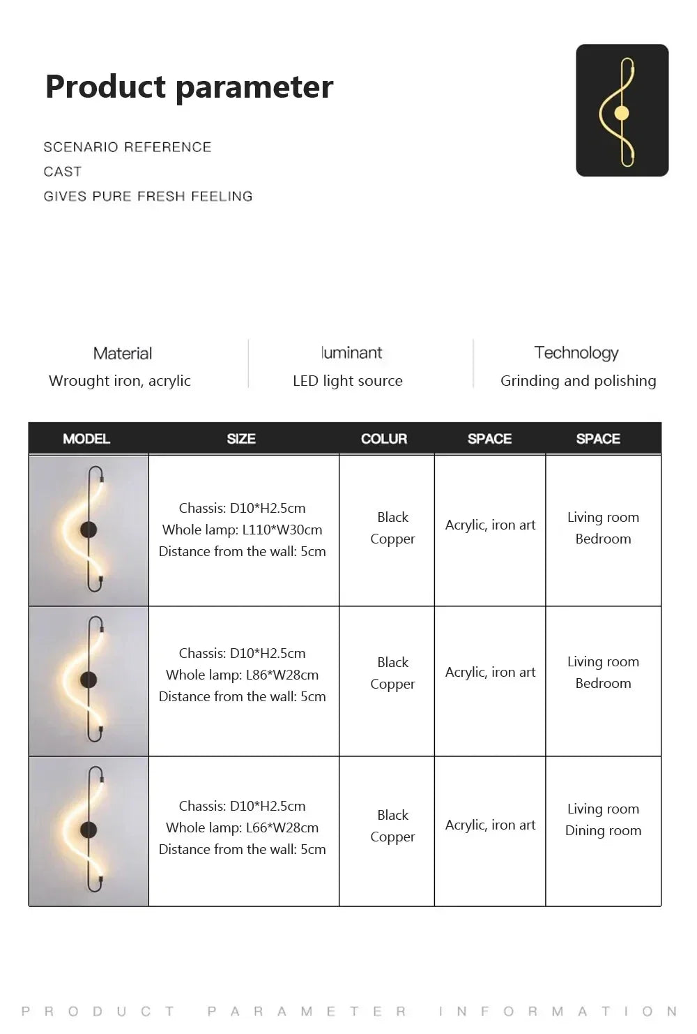 Modern LED Wall Lamp – Gold Aluminum Sconce