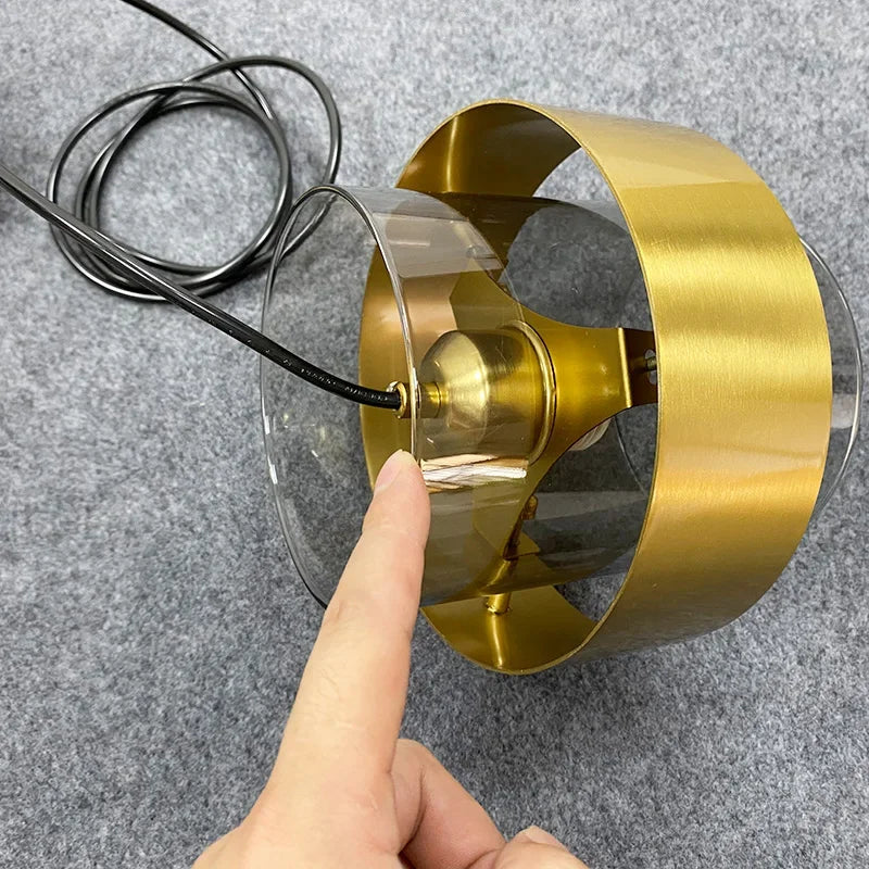 Moderne glazen hanglamp - Amberkleurige designkroonluchter voor eetkamer en keuken