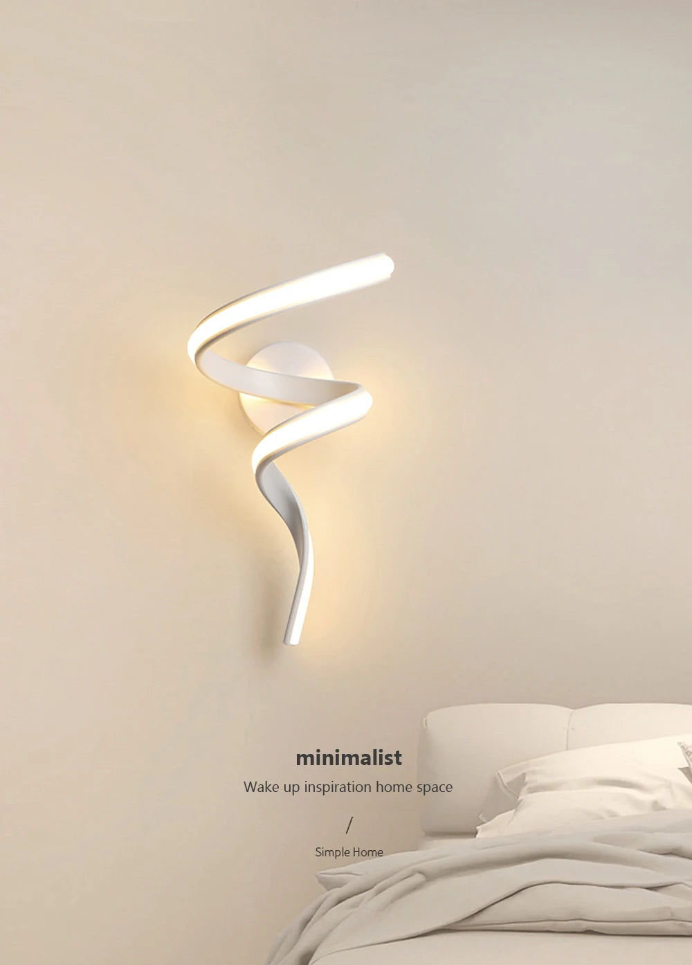 LED-Wandleuchte – Modernes Spiraldesign