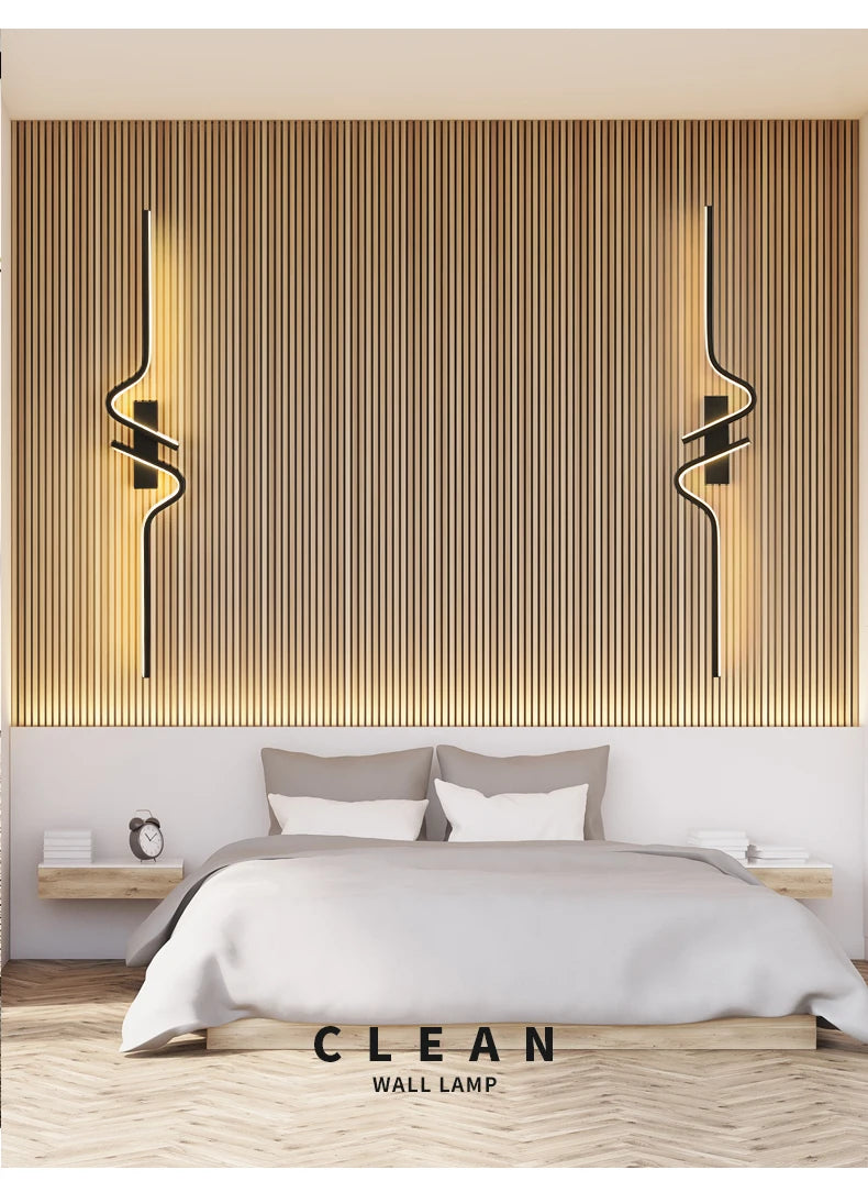 Moderne LED-wandlamp - Minimalistische striplamp voor naast het bed