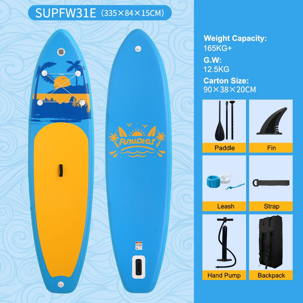 Opblaasbaar supboard met premium accessoires en draagtas