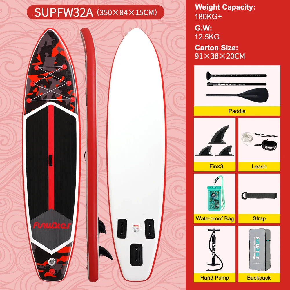 Opblaasbaar supboard met premium accessoires en draagtas