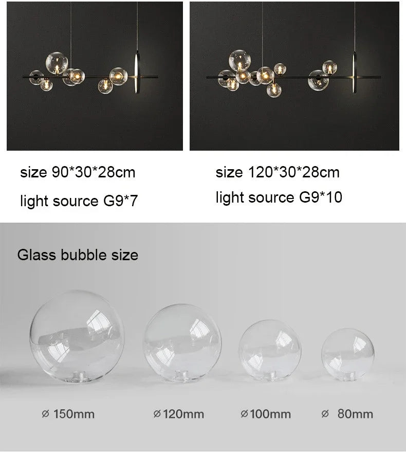 NOSTAGA Glazen Cirkel Hanglamp – LED Kroonluchter