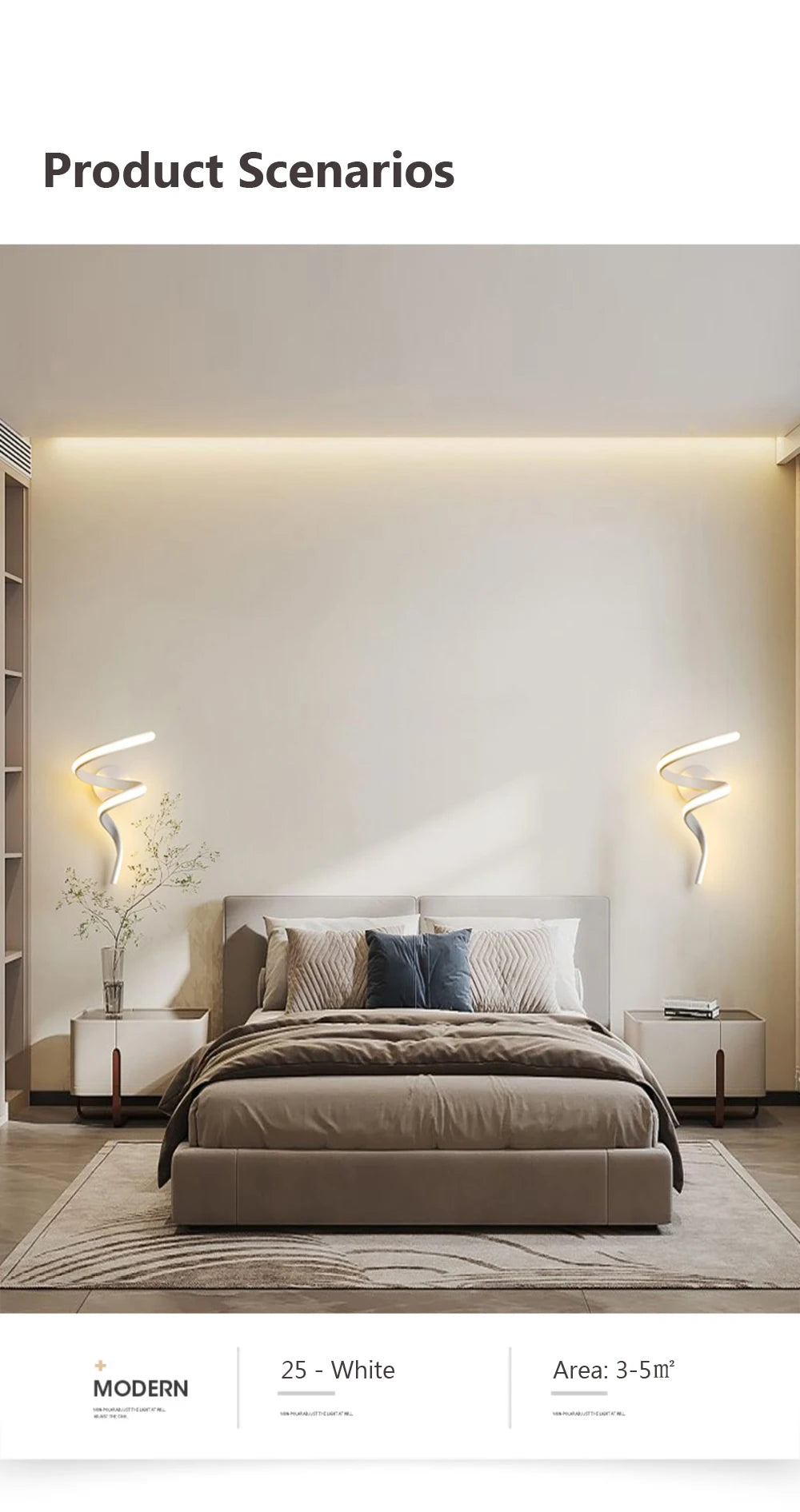 LED-Wandleuchte – Modernes Spiraldesign