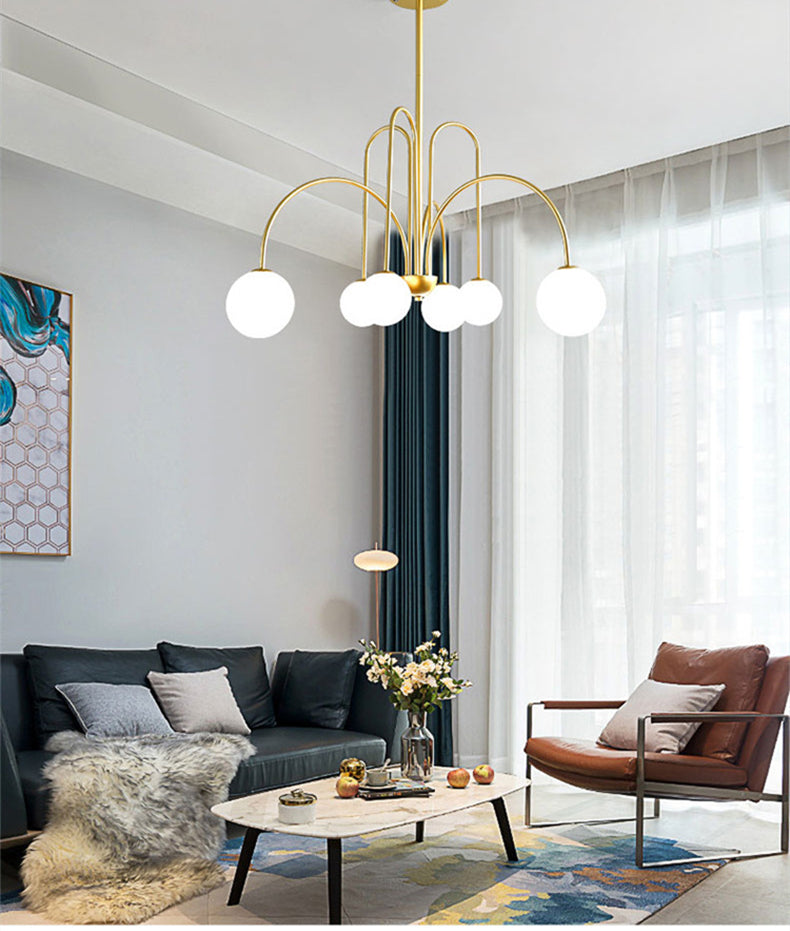 LED Hanglamp Diva - Glazen Bol Kroonluchter