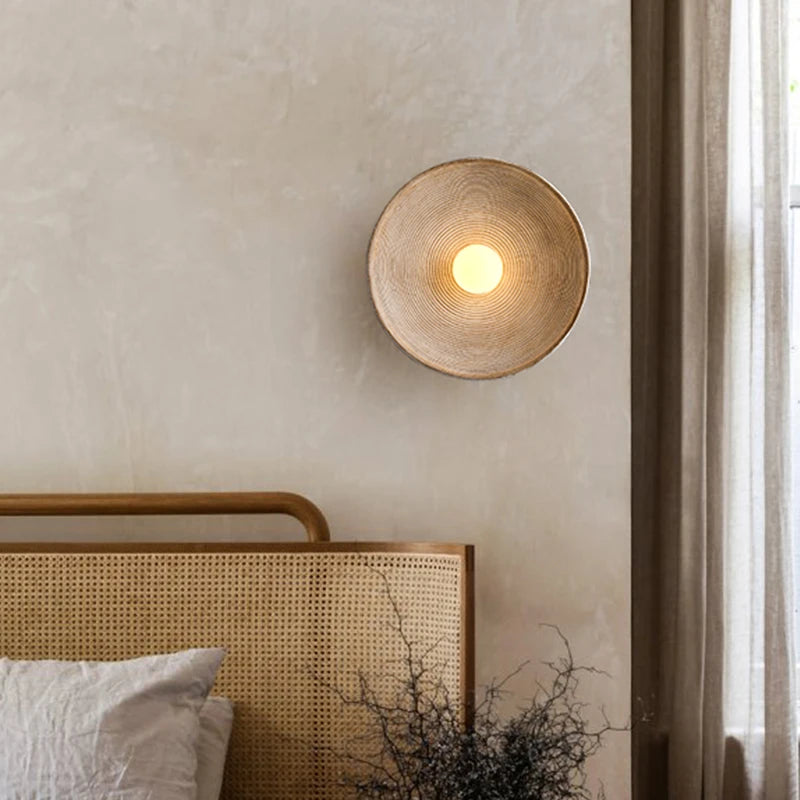 Luna ronde wandlamp - Wabi-Sabi harslamp