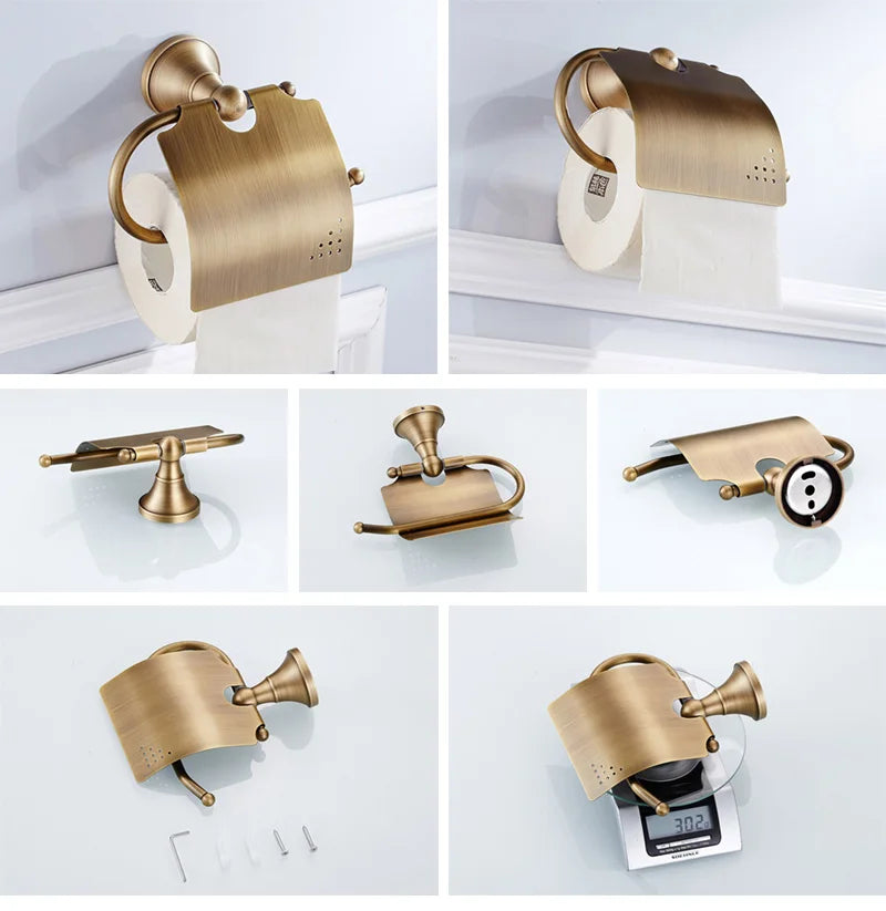 Moderne badkameraccessoireset van messing - elegant en duurzaam