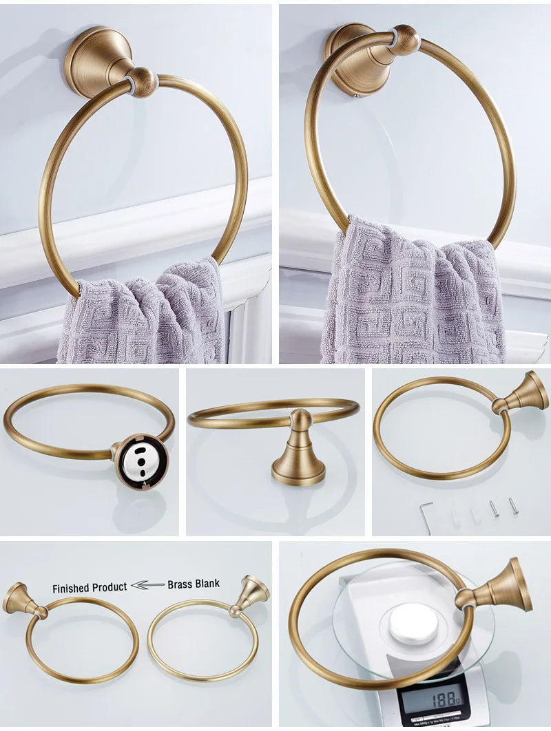 Moderne badkameraccessoireset van messing - elegant en duurzaam