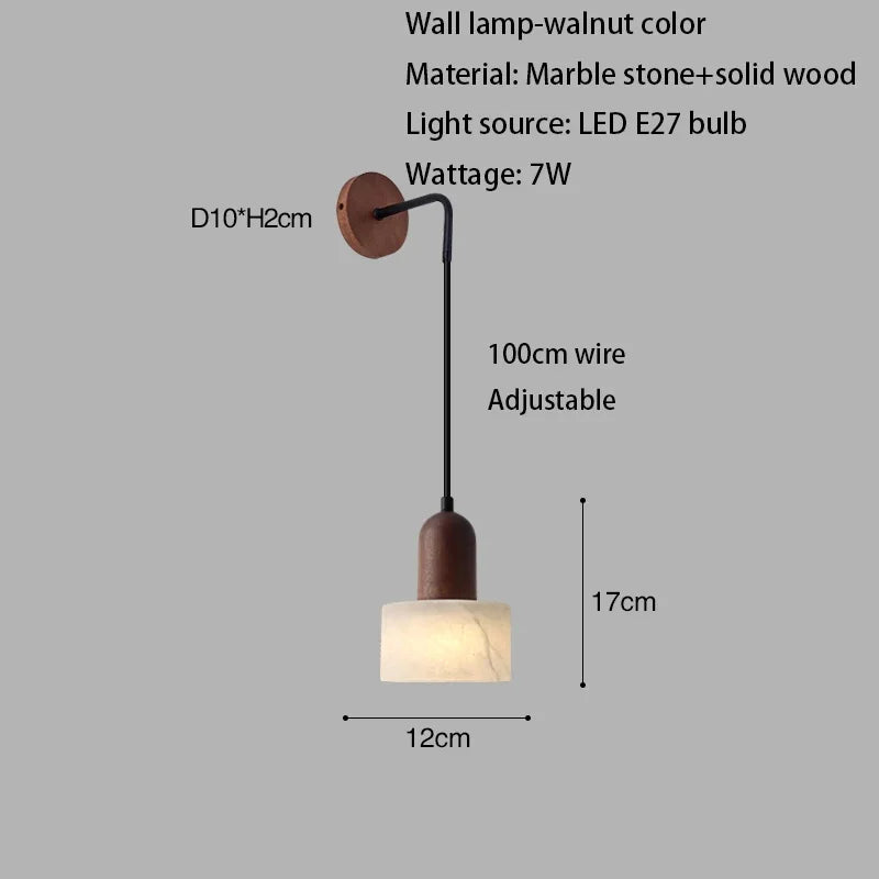 Luxe marmeren hanglamp - Wabi-Sabi LED-lamp van natuursteen