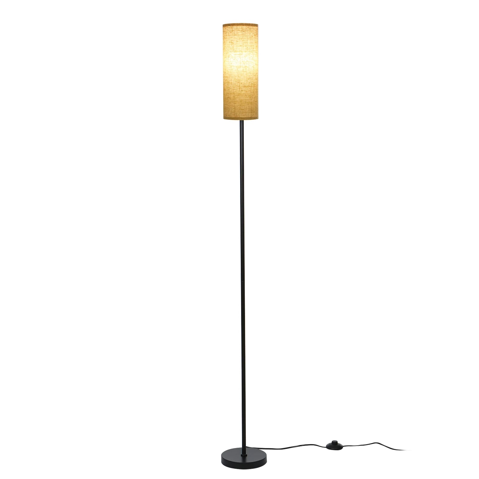 Moderne LED vloerlamp - staande lamp met 3 kleurtemperaturen en voetschakelaar