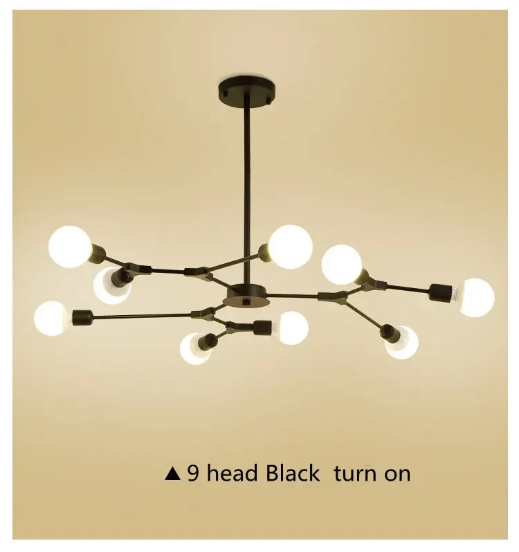 Sputnik kroonluchter - Modern Art Deco moleculair plafond