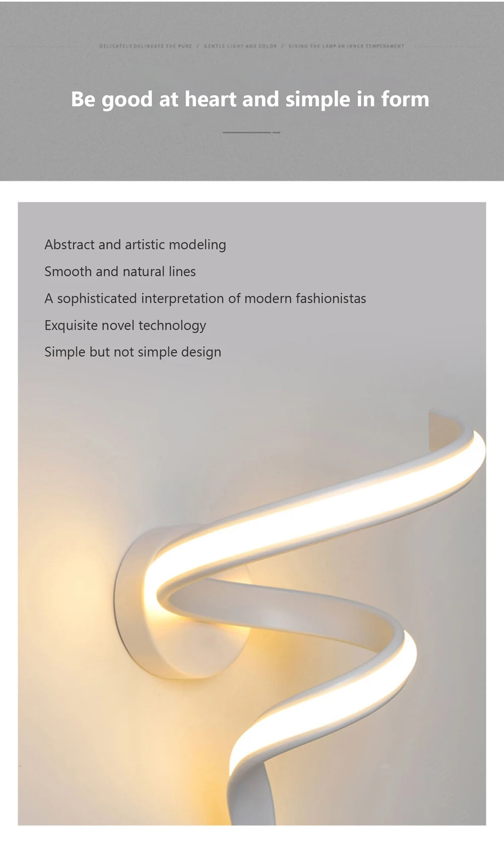 LED-Wandleuchte – Modernes Spiraldesign