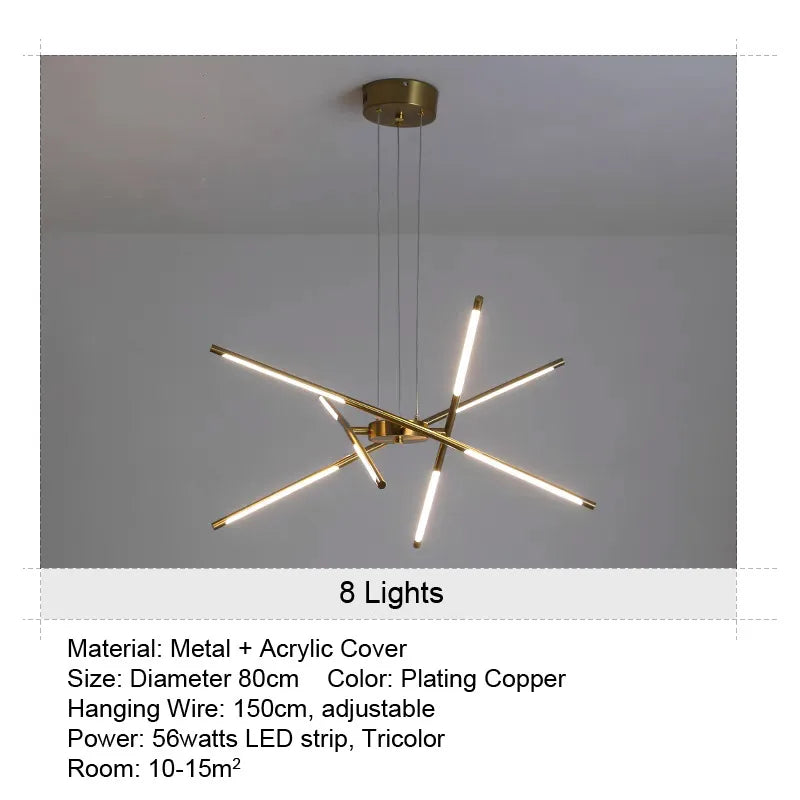 LED Buishanglamp - 12 Lichts - Zwart