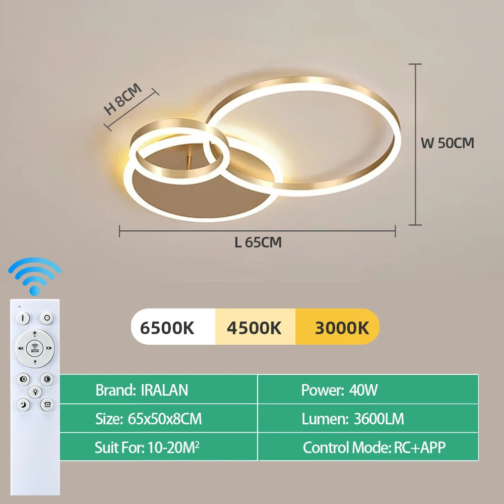 Moderne LED-plafondkroonluchter - dimbaar ontwerp met meerdere koppen