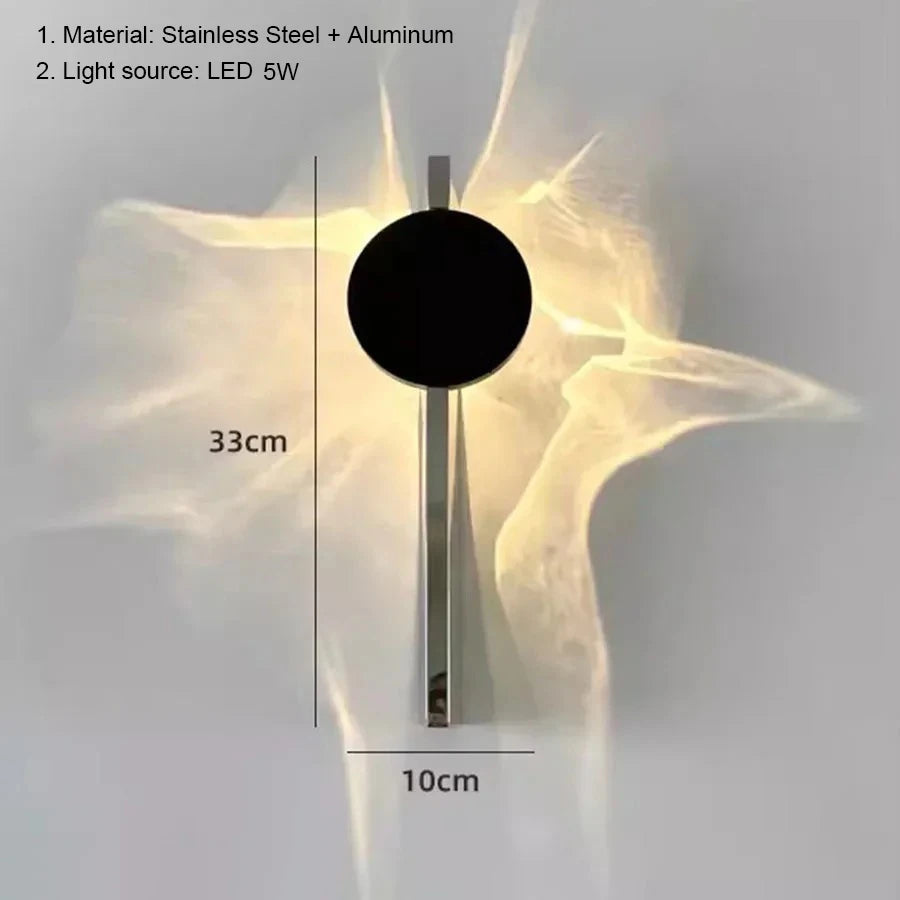 Corrugated Chrome LED Wall Sconce – Warm White