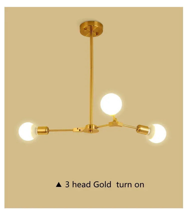 Sputnik kroonluchter - Modern Art Deco moleculair plafond