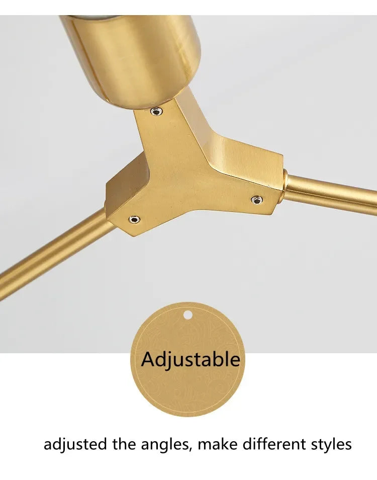 Sputnik kroonluchter - Modern Art Deco moleculair plafond