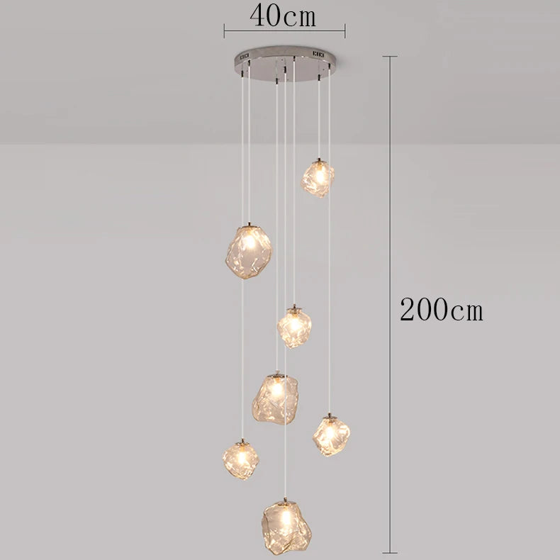 Moderne LED-Ringpendelleuchte – 11 Ringe, dimmbar mit Fernbedienung