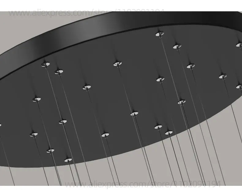 Moderne LED ronde hangkroonluchter - meerlichts trappenhuisarmatuur