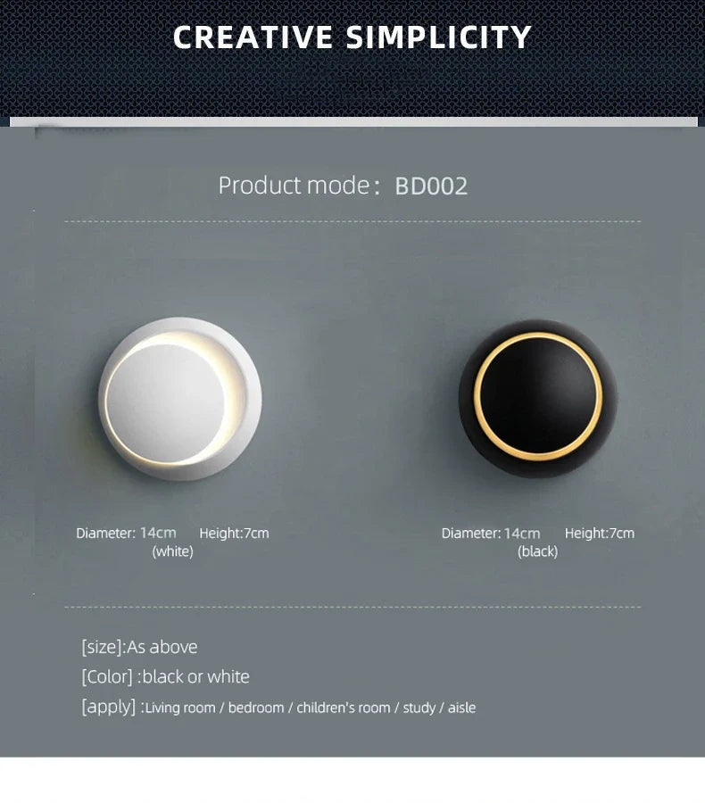 LED Wandlamp 350° Draaibaar – Moderne Wandverlichting voor Binnen
