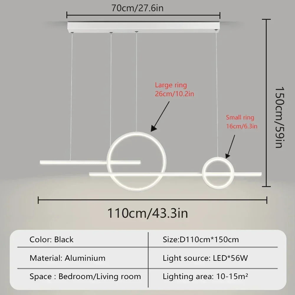 Moderne LED-Hanglamp - Minimalistisch voor restaurant, woonkamer en bar