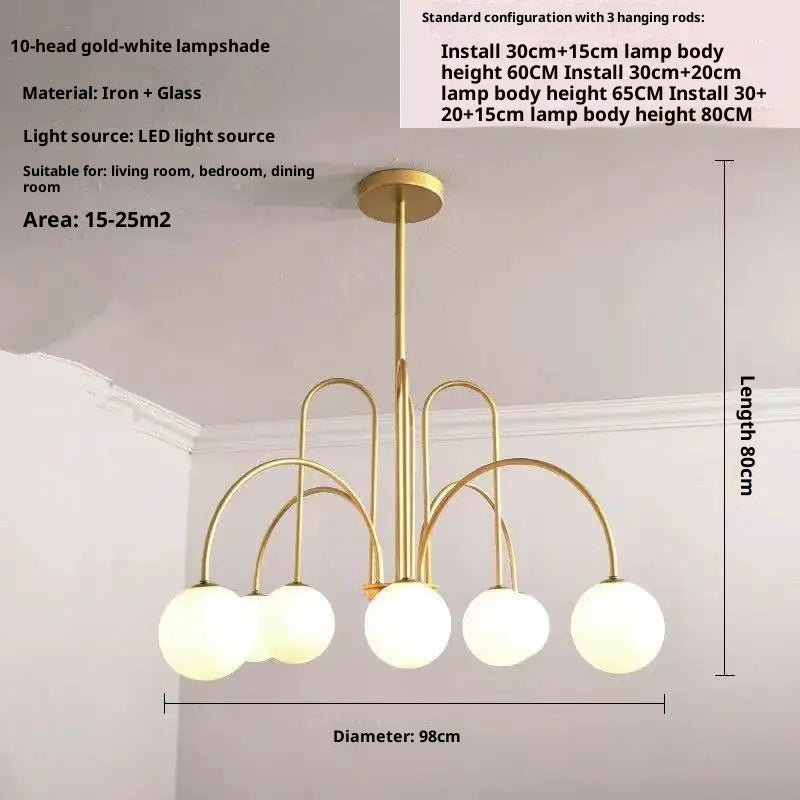 LED Hanglamp Diva - Glazen Bol Kroonluchter