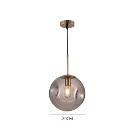 Glazen Bol Hanglamp – Rookgrijs of Amber | Klein & Groot