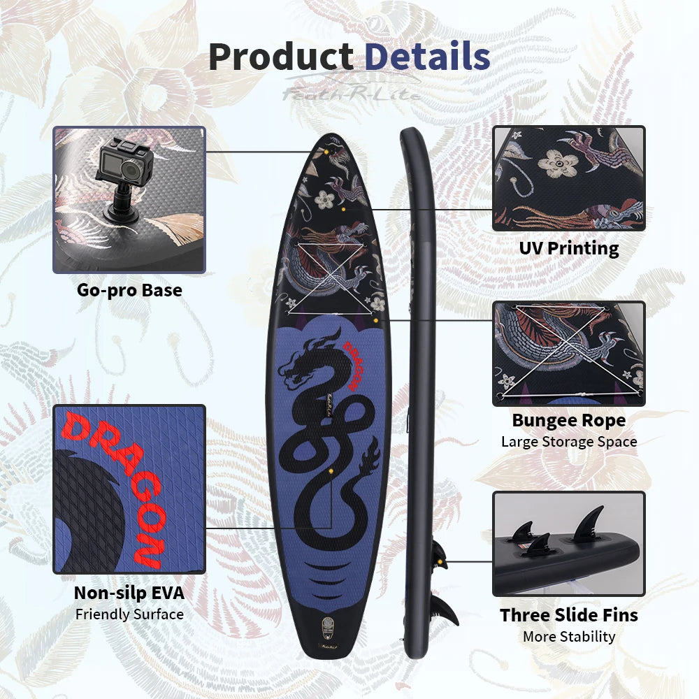 Opblaasbaar supboard met premium accessoires en draagtas