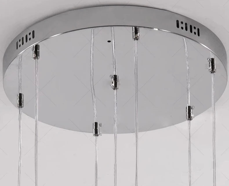 Moderne LED-Ringpendelleuchte – 11 Ringe, dimmbar mit Fernbedienung