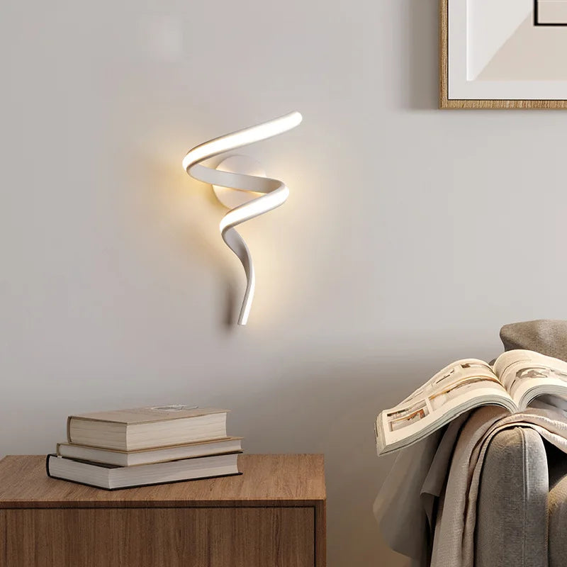 LED-Wandleuchte – Modernes Spiraldesign