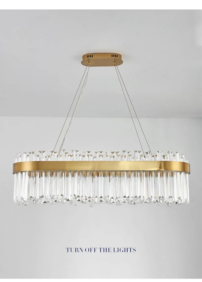 Luxe kristallen kroonluchter - Nordic moderne gouden hanglamp voor woonkamer en eetkamer