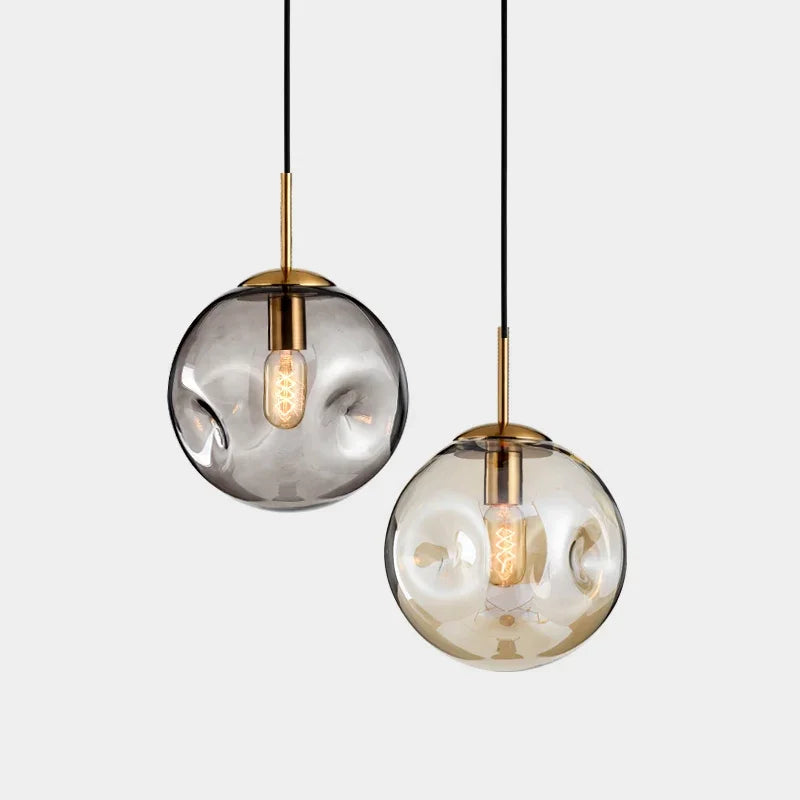Glazen Bol Hanglamp – Rookgrijs of Amber | Klein & Groot