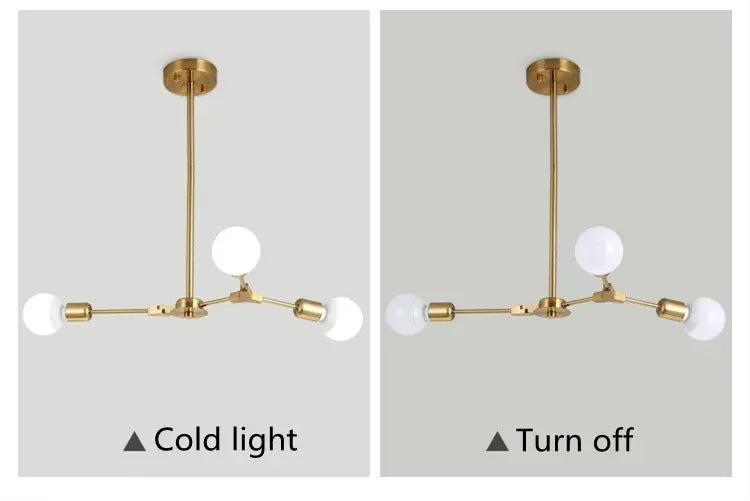 Sputnik kroonluchter - Modern Art Deco moleculair plafond