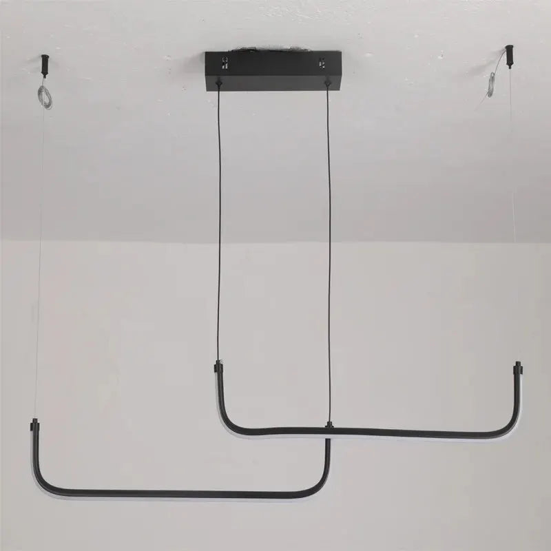 Moderne Kronleuchter, LED-Pendelleuchten aus Aluminium für Esszimmer